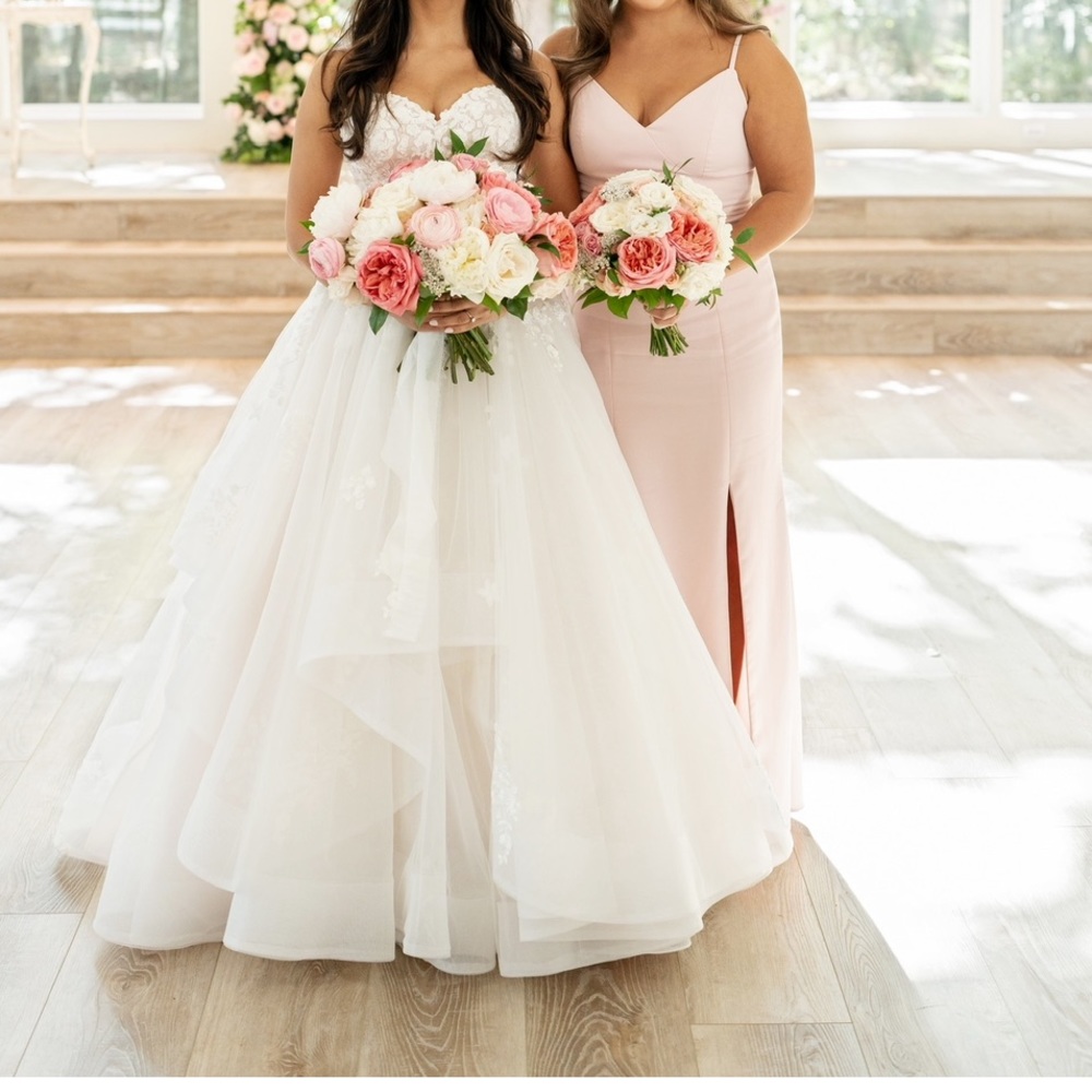 Dessy Collection Bridesmaids Dress Style 3013 Blush - Size 10 Regular Medium